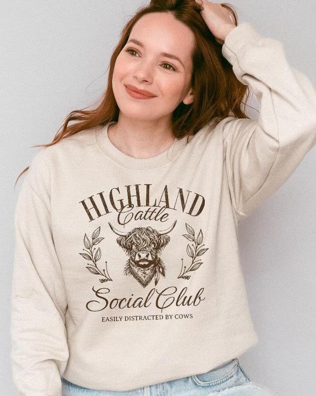Highland Cattle Social Club Sweatshirt