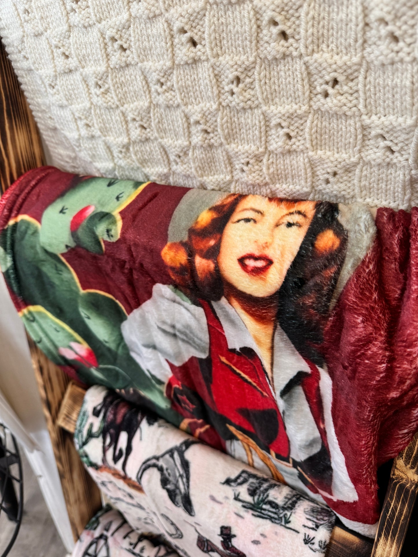 Cowgirl Throw Blanket