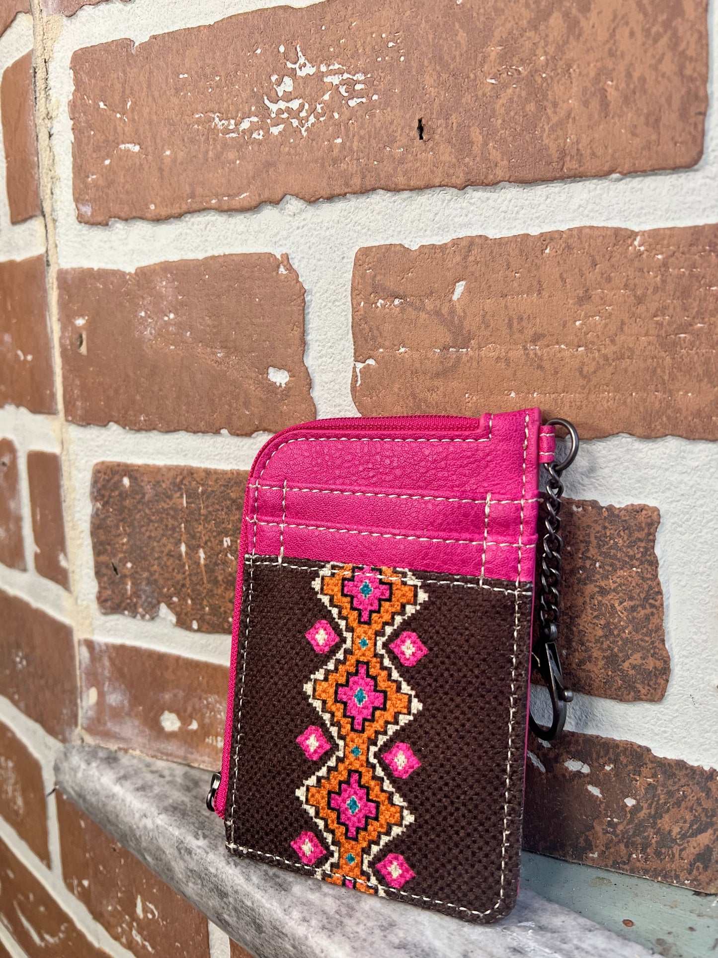 Wrangler Southwestern Small Zip Card Case