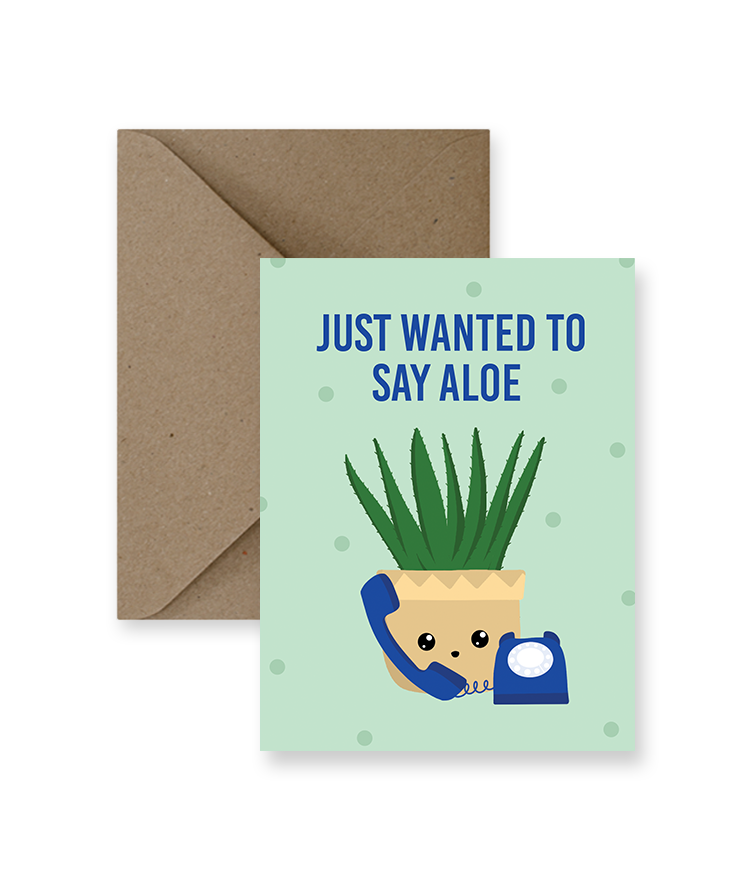 Say Aloe Greeting Card