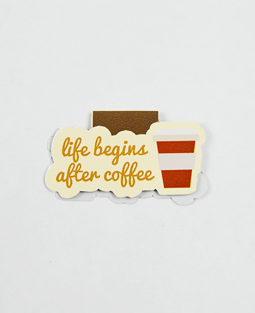 Life Begins After Coffee Magnetic Bookmark