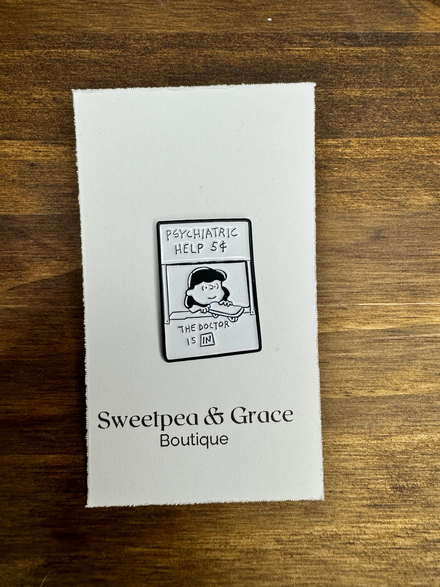 Lucy Stand Enamel Pin