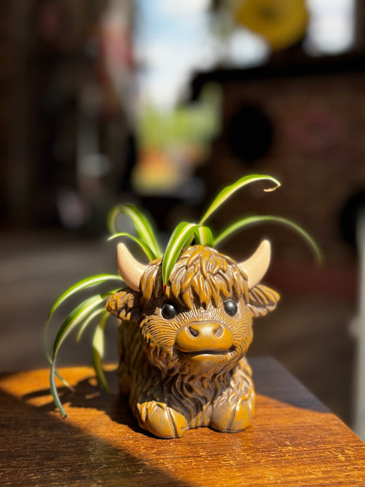Brown Cow Planter