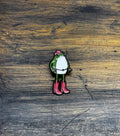 Cowgirl Frog Pin
