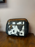Black Cowprint Bag