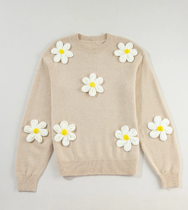 Floral Knitted Sweater