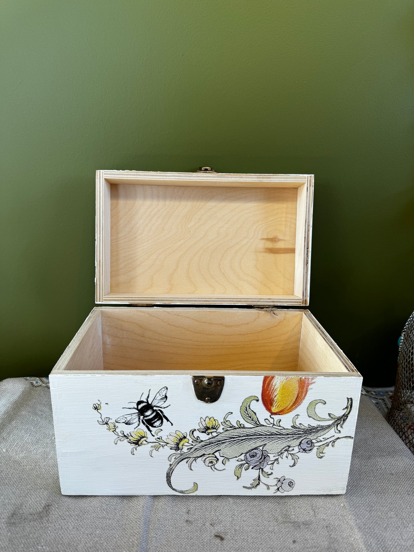 Floral Wooden Box