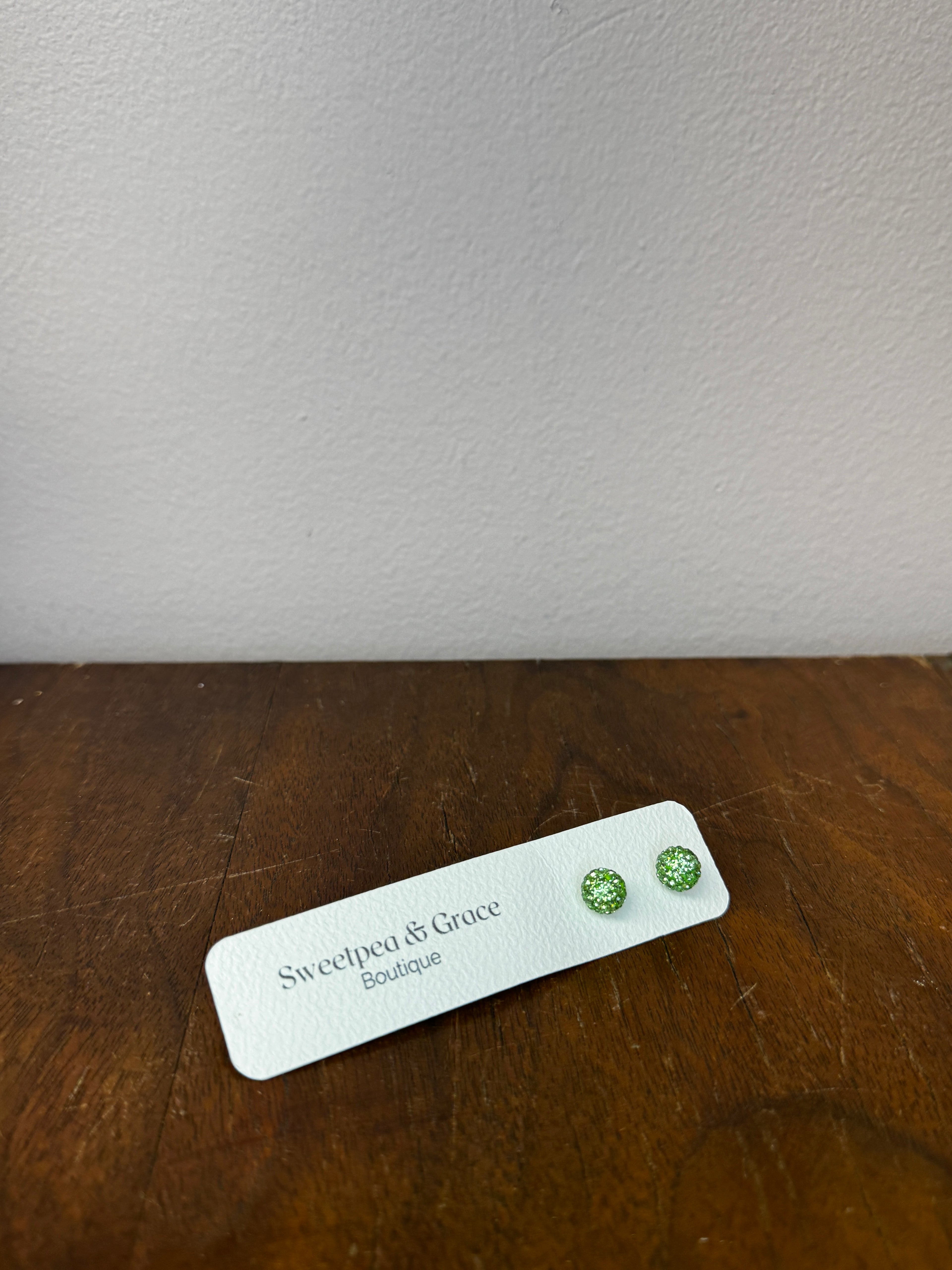 S & G Green Earrings