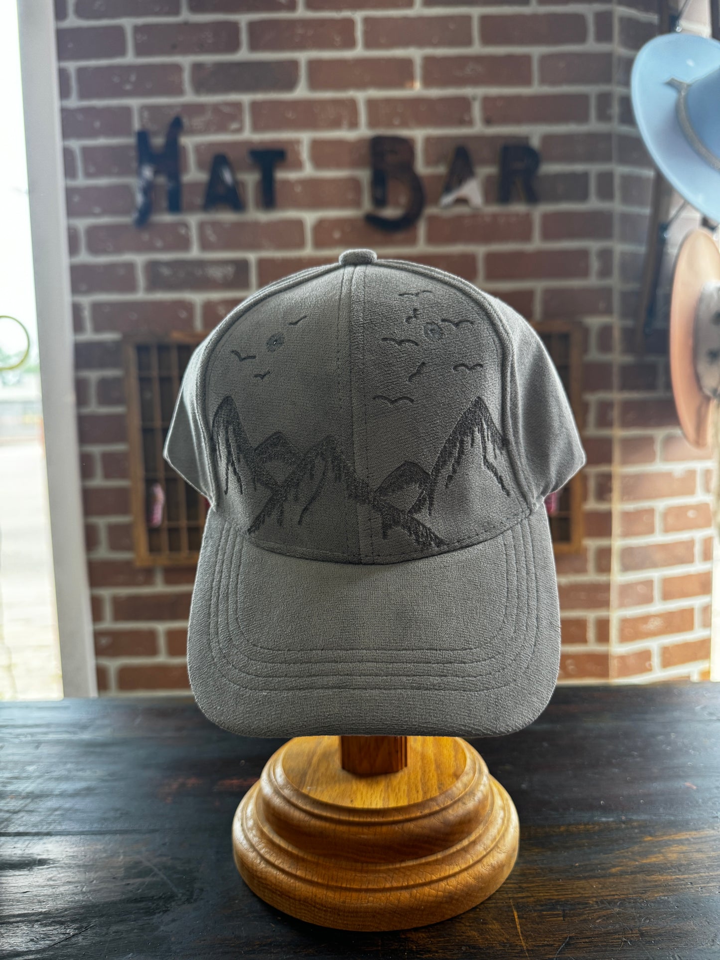 Grey Burnt Baseball Cap