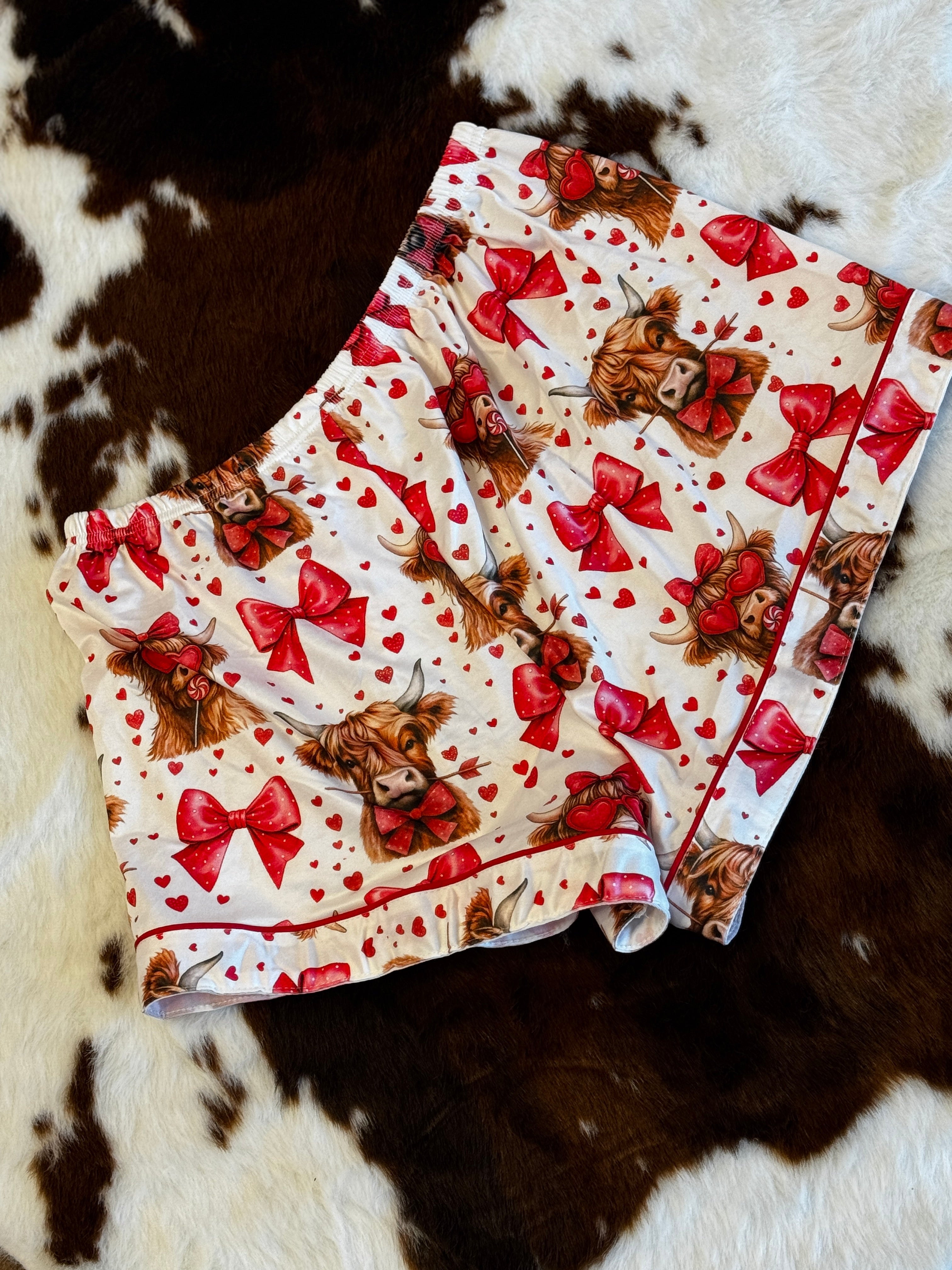 Valentine Highland Cow Lounge Set