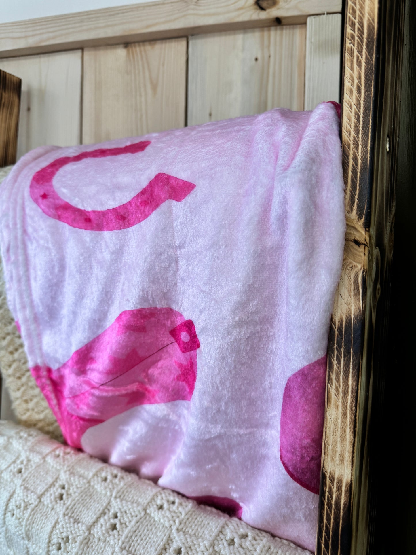 Boot & Horse Shoe Baby Blanket