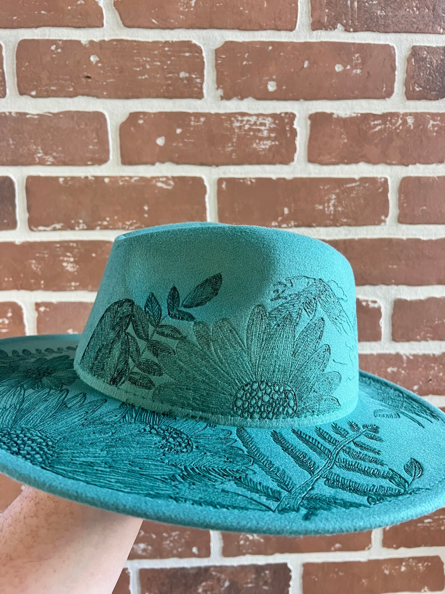 Nature Burnt Hat (Turquoise)