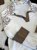 Johnny Collar Leopard Top