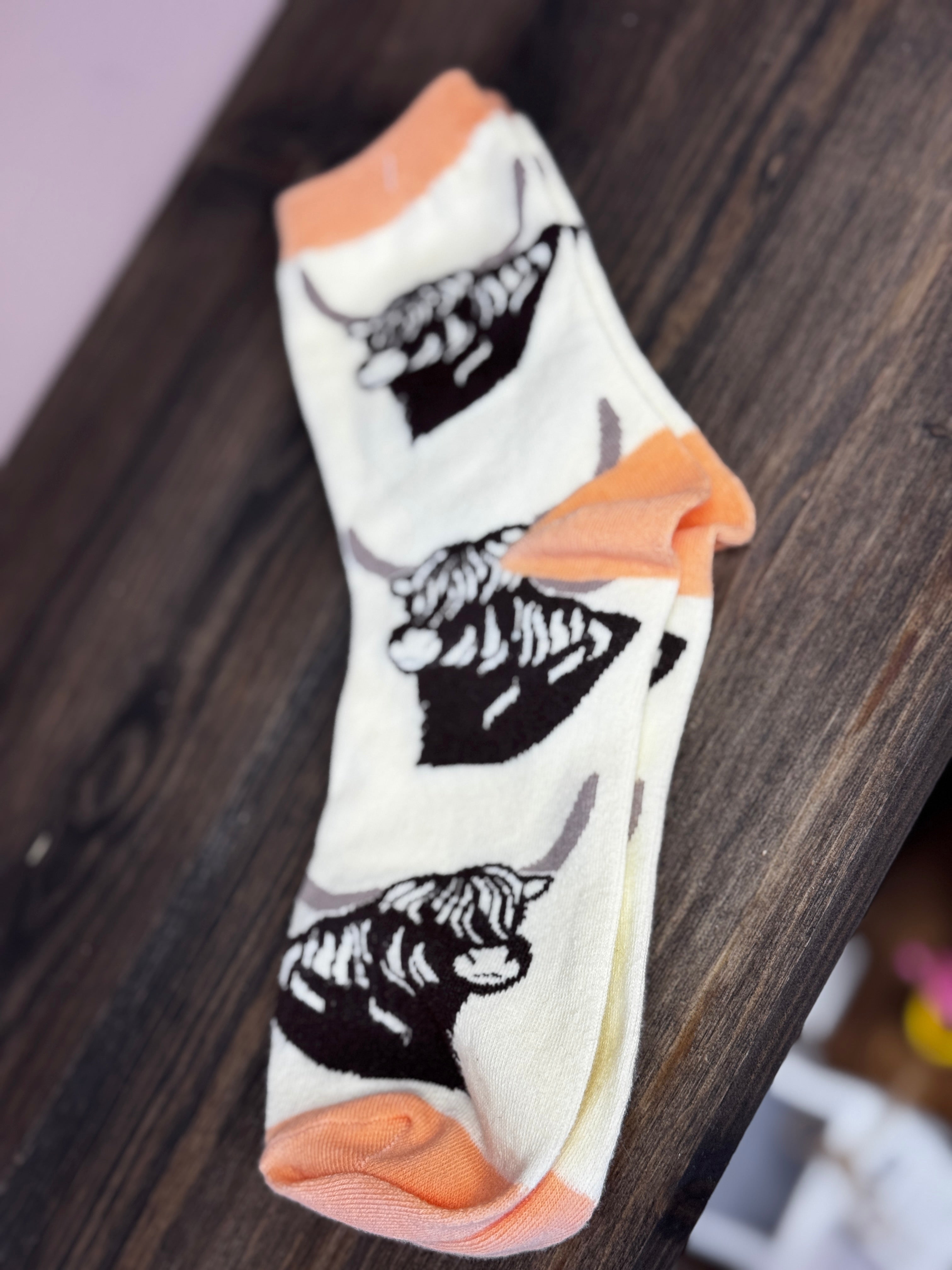 Orange Highland Socks