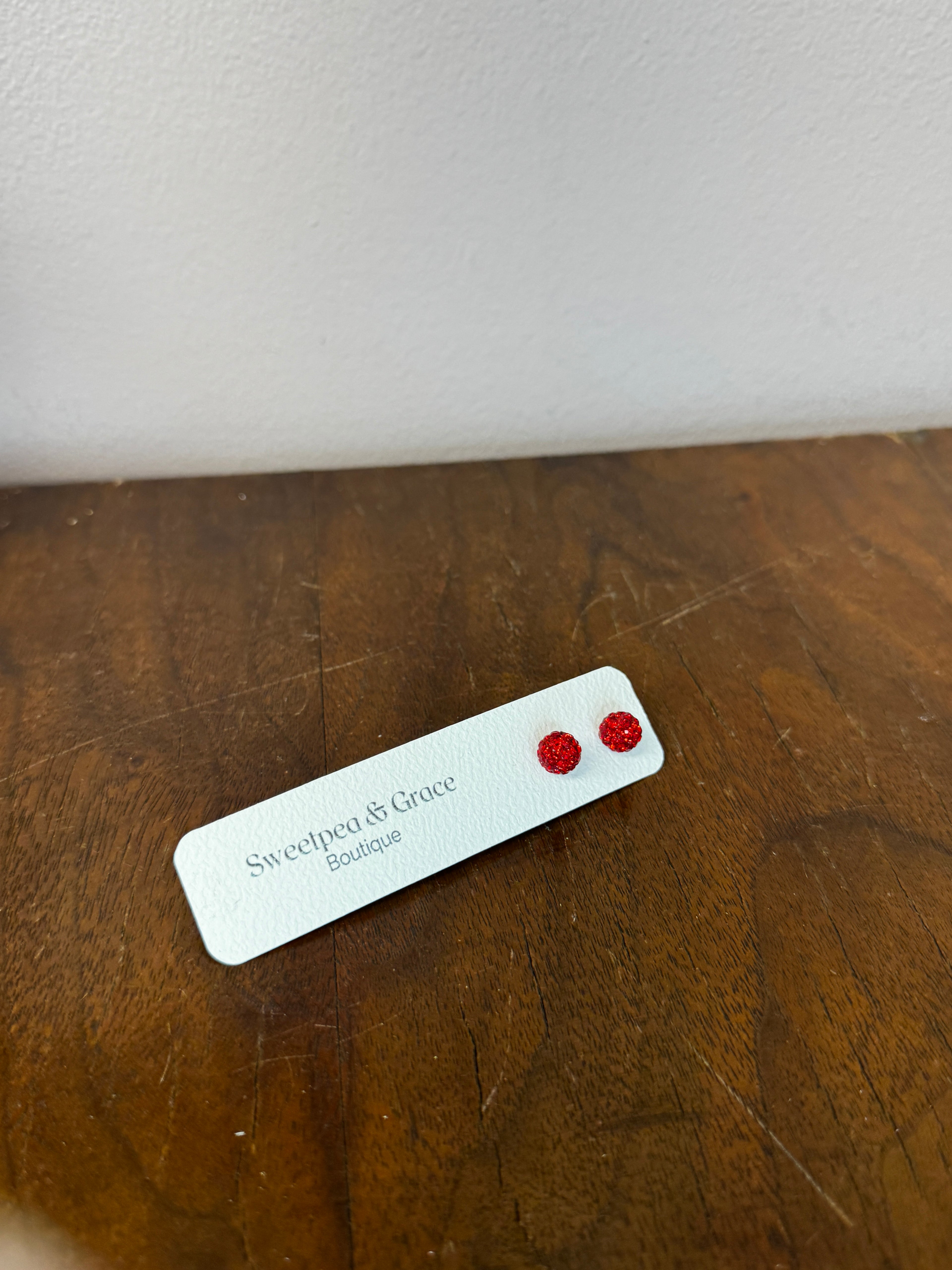 S & G Red Earrings