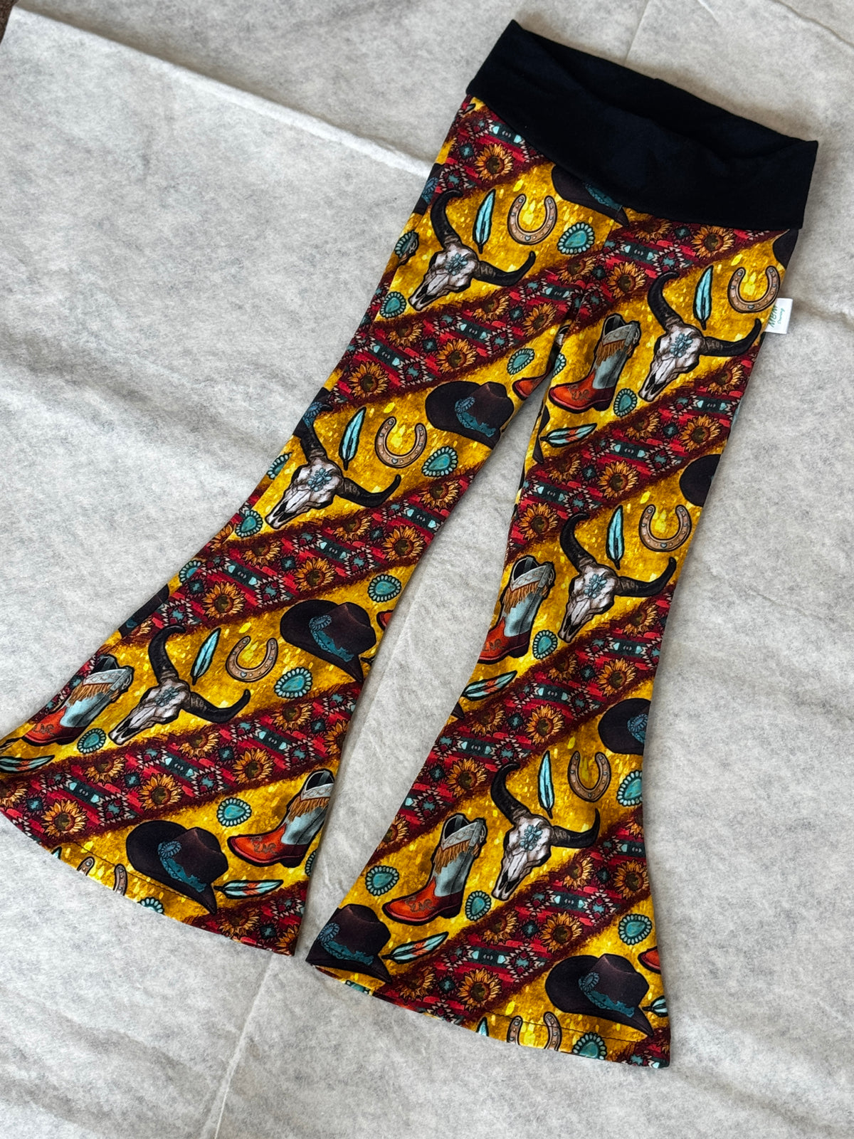 Western Aztec Bell Bottoms