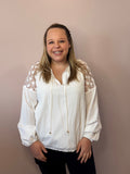 White Lace Boho Blouse