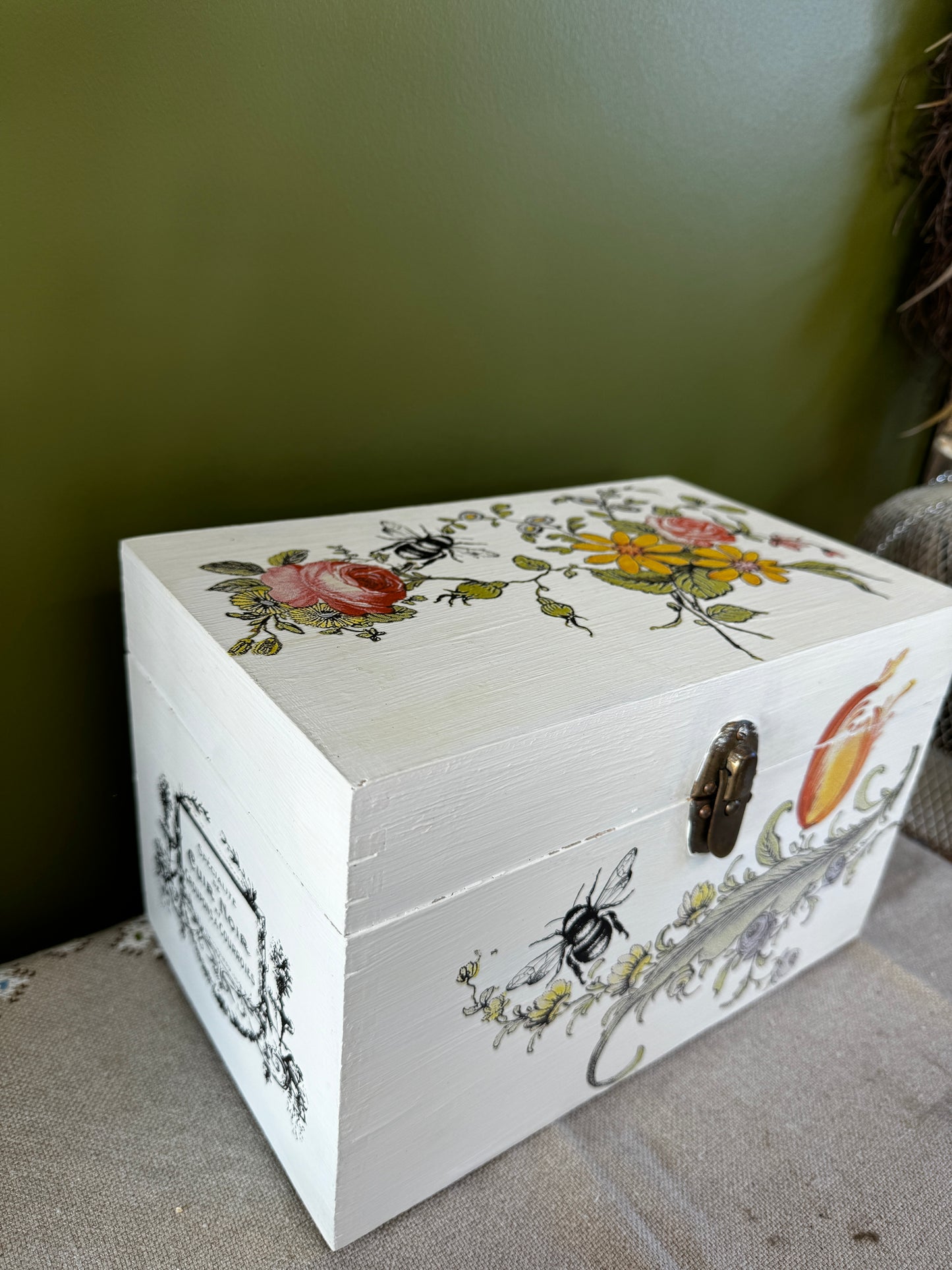 Floral Wooden Box