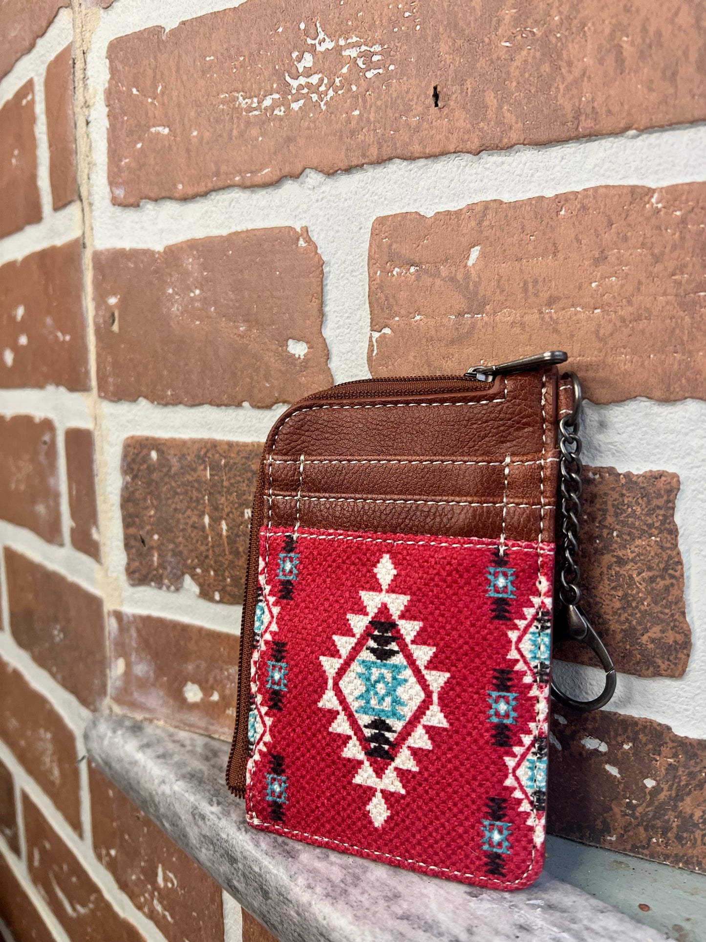 Wrangler Southwestern Small Zip Card Case