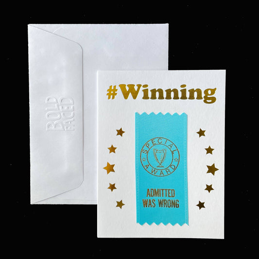 Admitted Was Wrong Ribbon Card