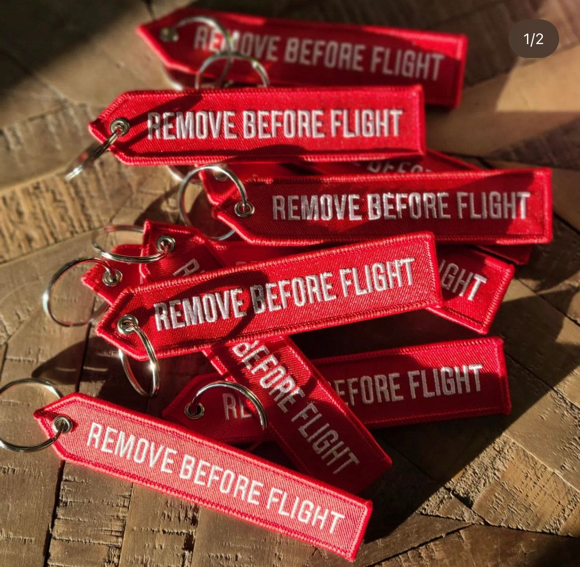 Remove Before Flight Keychain