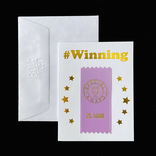 25 Again Ribbon Card